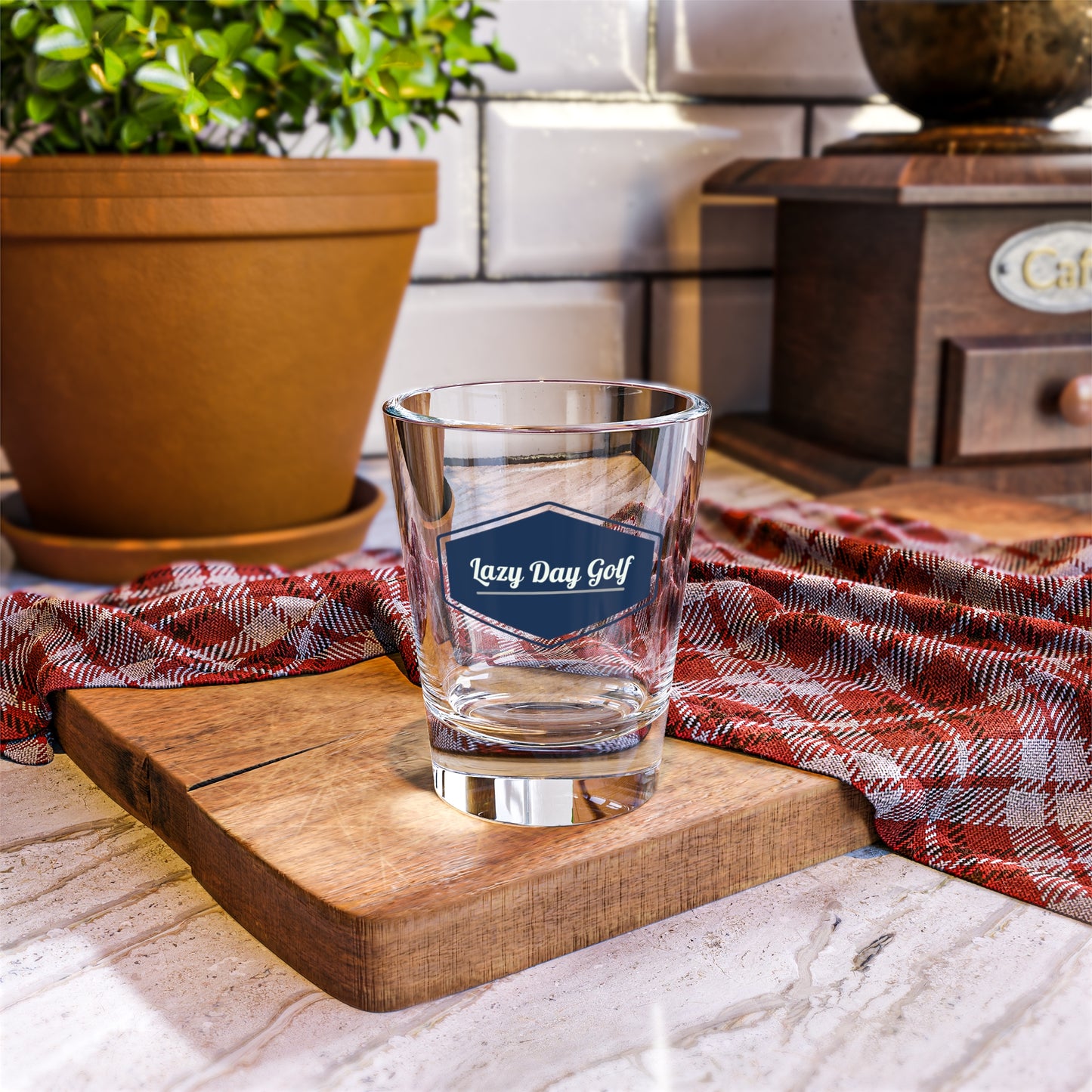 Lazy Day Golf Shot Glass | 1.5oz Clear Glass for Golf Lovers